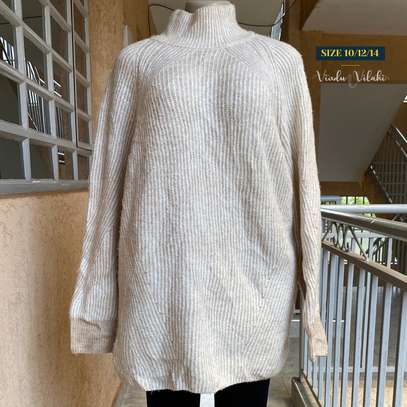 Beige Pull-neck Sweater - Size 10/12/14 image 1