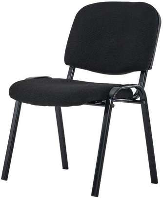 4-Legged Molded Plastic Grey Eames Chair image 4