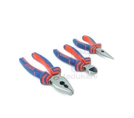 3PCS Pliers with Combination, Cutter, and Long Nose Pliers image 2