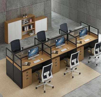 Executive Modern MDF 6-Way Work Station image 7