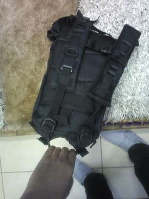 Tactical backpack black multiple handles and pockets 25l image 5