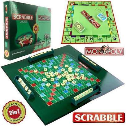 SCRABBLE & MONOPOLY SCRABBLE AND MONOPOLY PARTY GAME image 1