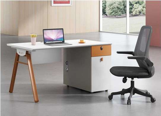 Modern Modular Office Workstation with Cubicle Frames image 6
