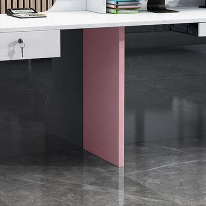120cm White Reception Desk image 4