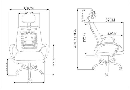 Nova Mesh Back Headrest Swivel Office Chair image 4