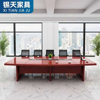 Boardroom Table; Red Mahogany Conference Table in Suneka image 2