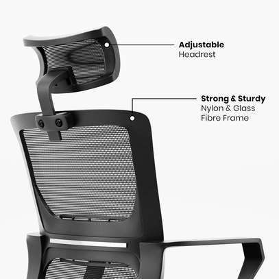 High-back orthopedic office seat image 10