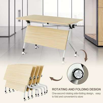 Brown Foldable Conference Meeting Table image 6