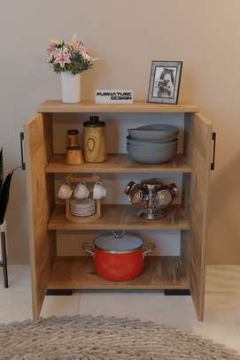 2 Door Wooden Credenza Cabinet image 6
