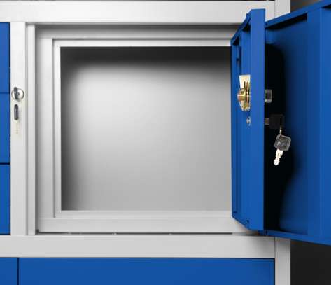 Office Cabinet: Blue Premium Office Cabinet with Safe image 3