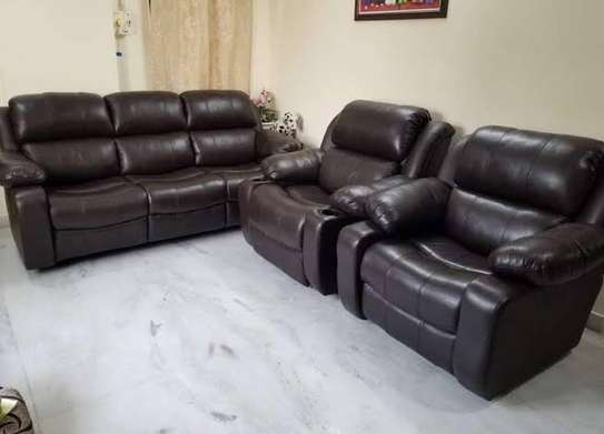 5/6 seater real recliner sofas image 1