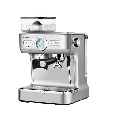 Stainless Steel Pressure Coffee Brewer, Countertop Cappuccino Maker for Home, Office image 2