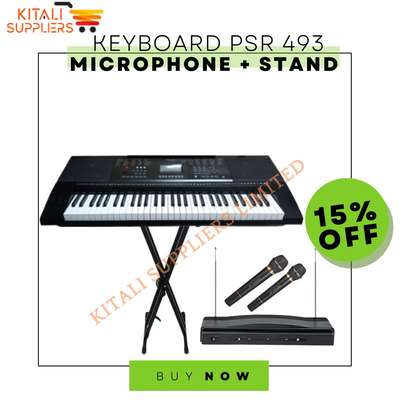 Keyboard 493+ microphone + Keyboard stand image 3