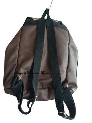 Brown Ankara Leather Monkey Backpack image 3