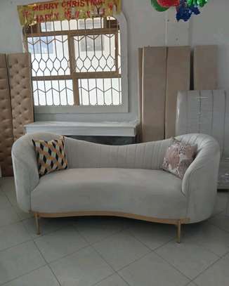 3 seater curved modern couch image 1