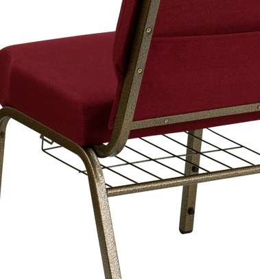 Office Chair: Red Padded Office Visitor Chair image 3