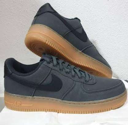 Nike Air Force 1 Low Premium Grey Gum Sneakers image 2