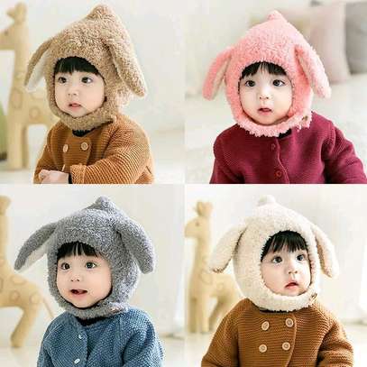 Wool Winter Children Hat Plus Fleece Long Ear Kids Caps image 2