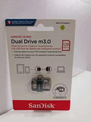 Sandisk Dual Drive USB m3.0 OTG 128GB Flash Drive for Androi image 1