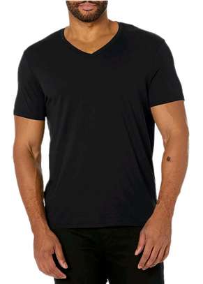 Black V-Neck T-shirts image 2