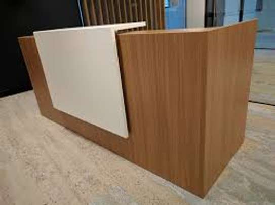 1.4 M Modern Wooden Office Reception Desk image 4