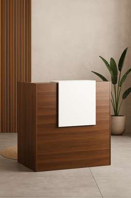 1.4 M Modern Wooden Office Reception Desk image 2