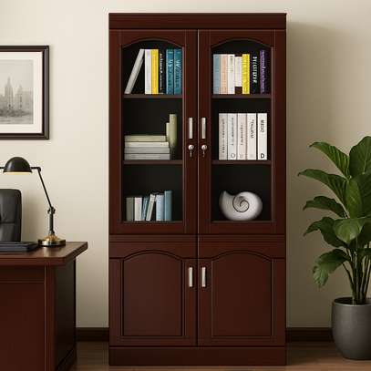 Office Cabinet: Double Door Mahogany Office Cabinet image 3
