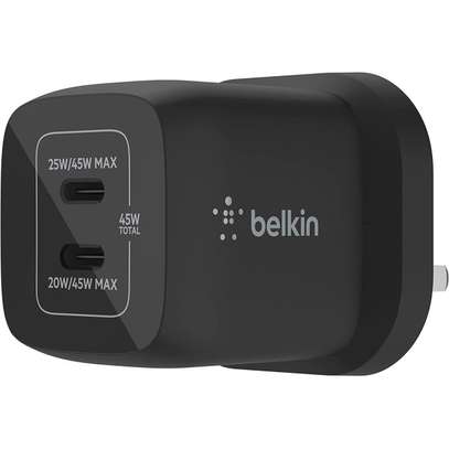 BELKIN BOOSTCHARGE PRO DUAL 45W USB-C GAN WALL CHARGER image 1
