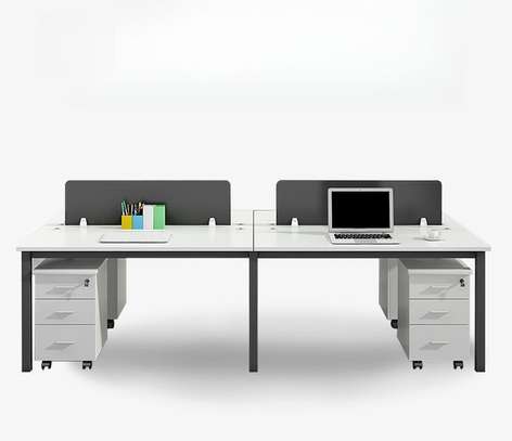 Modern 4-Way Office Workstation image 4