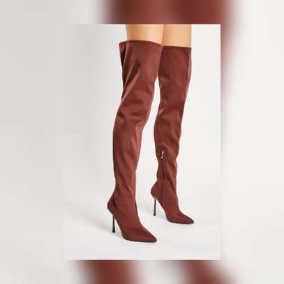 Brown Thigh High Boots From UK image 2