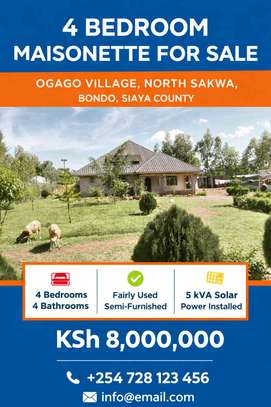 FOR SALE: 4-Bedroom Maisonette in North Sakwa, Bondo image 2