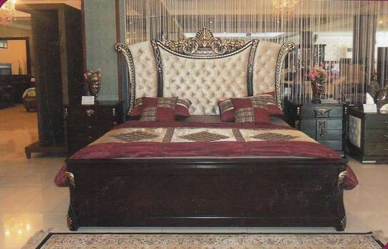 King Size Mahogany wood Beds, bedsides and dressers image 12