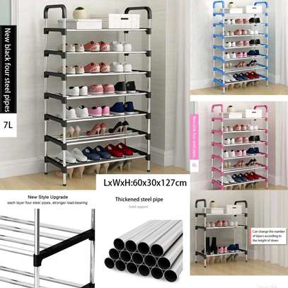 7 tier adjustable shoe rack image 1