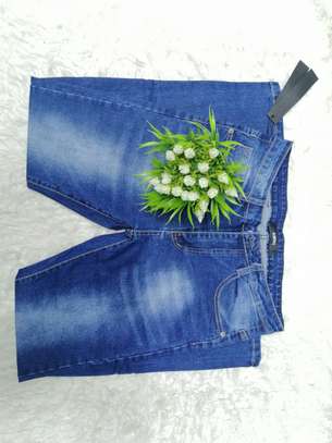 Denim blue jeans trousers image 2