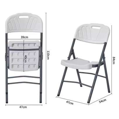 White Foldable Outdoor Chair image 5