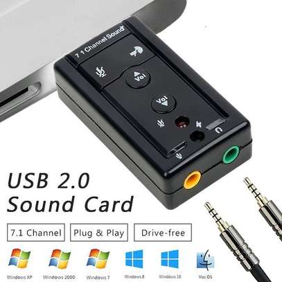 USB Stereo Audio Adapter External Sound Card image 2