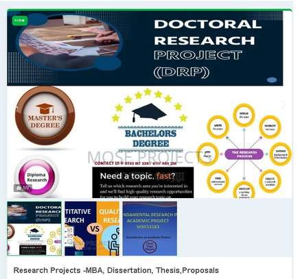 MASTERS,DOCTORATE RESEARCH PROJECTS AND PROPOSALS image 1