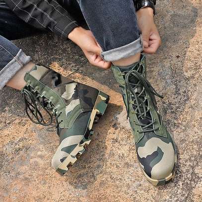 Green Military Tactical Boots Combat Siwar Boots image 2