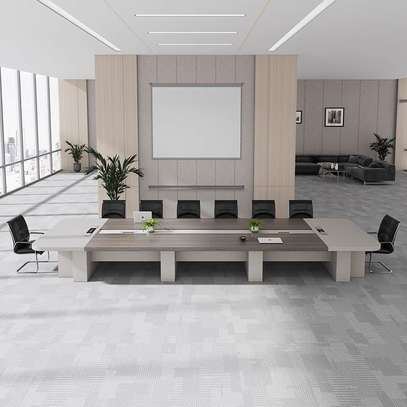 Boardroom Table; 4 Meters Long Gray Boardroom Table image 4