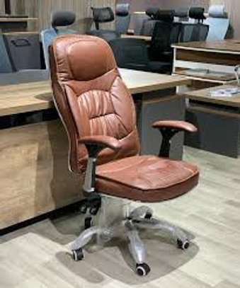 Brown Adjustable High Back Office Chair image 9
