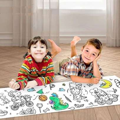 4 Pcs Rolls Children's Drawing Roll Coloring Paper 3m x 0.3m image 1