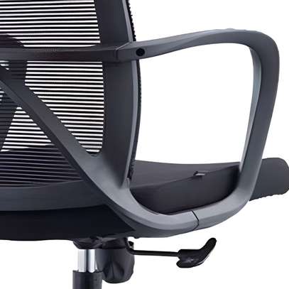 Office Chair :  Ergonomic Black Adjustable Office Chair image 3