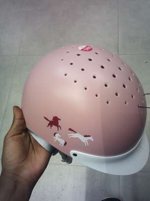 Light pink Horse riding helmet with visor adjustable image 7