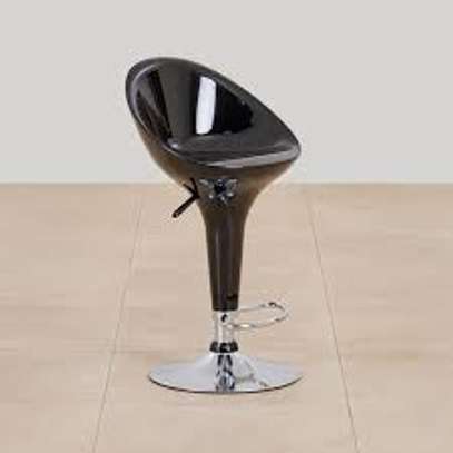 Black Plastic Adjustable Counter Barstool image 5