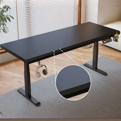 Office Desk; Modern Black Adjustable Office Desk image 5