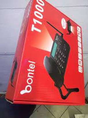 Bontel T1000, Wireless Desktop Phone, Sms,,Feature- Black, image 1