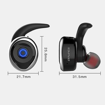 AWEI T1 TWS 4.2 True Wireless Bluetooth Earbuds Sport Headphones image 3