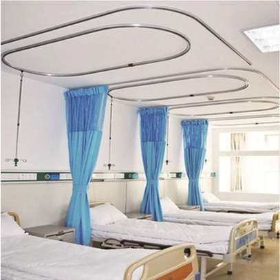 BLUE ANTI BACTERIAL HOSPITAL CURTAINS image 2