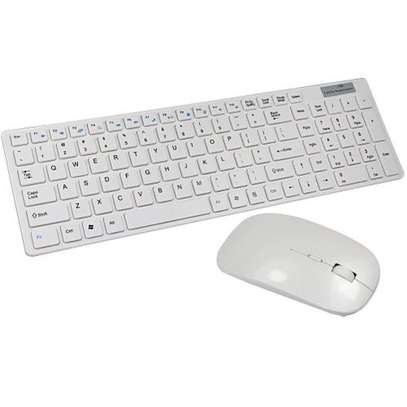 Wireless Keyboard And Mouse Combo, White Wireless Keyboard image 2