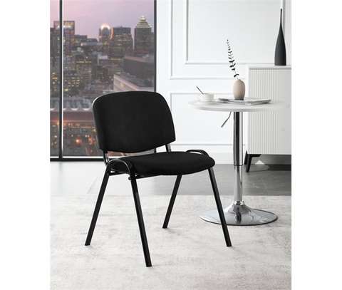 4-Legged Molded Plastic Grey Eames Chair image 1